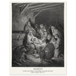 Gustave Dore The Bible engraving print . The Nativity illustration . The birth of Jesus Christ in Bethlehem