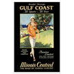 Gulf Coast vintage luxury travel poster. Travel luxury adverting print.