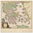Ancient map of Greece print  1650 bt Nicolaes Visscher