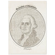Declaration of Independence vintage print reproduction. George Washington president .