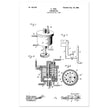 Carbureter vintage patent illustration by John Ford.