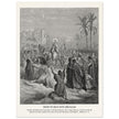 Gustave Dore The Bible engraving print . Entry of Jesus into Jerusalem .
