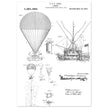 Airship patent illustration by T S C Lowe. Air Balloon