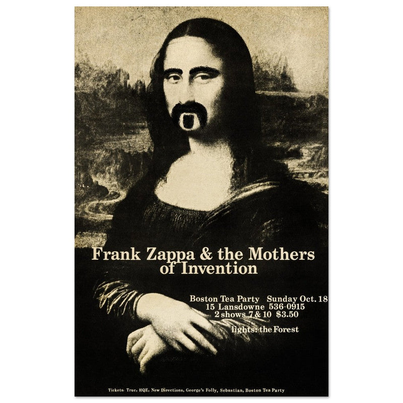 Frank Zappa & the Mothers of Invention Mona Lisa poster reproduction.