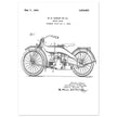 Vintage motorcycle patent by William S Harley founder of harley davidson.