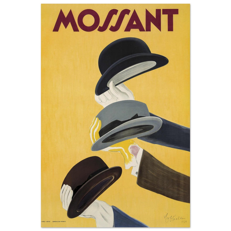 Mossant hats Advertising by Leonetto Cappiello.