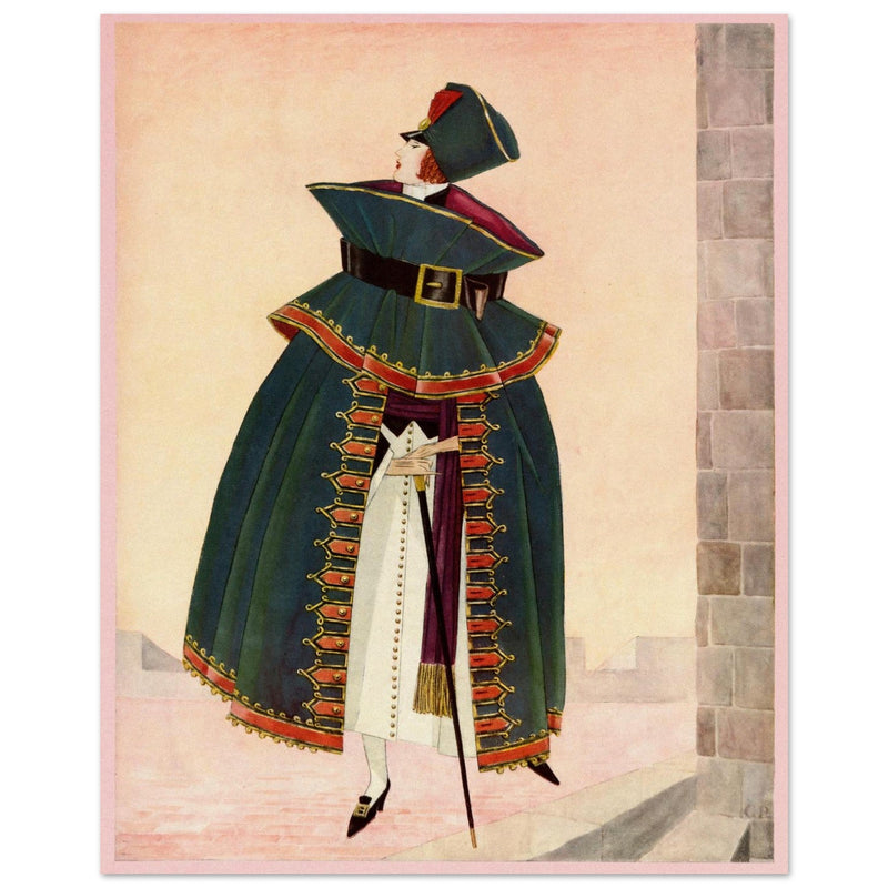 George Wolfe Plank vintage illustration of fashion magazine cover .