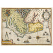 Ancient map of Virginia by Theodor de Bry XVI Century.
