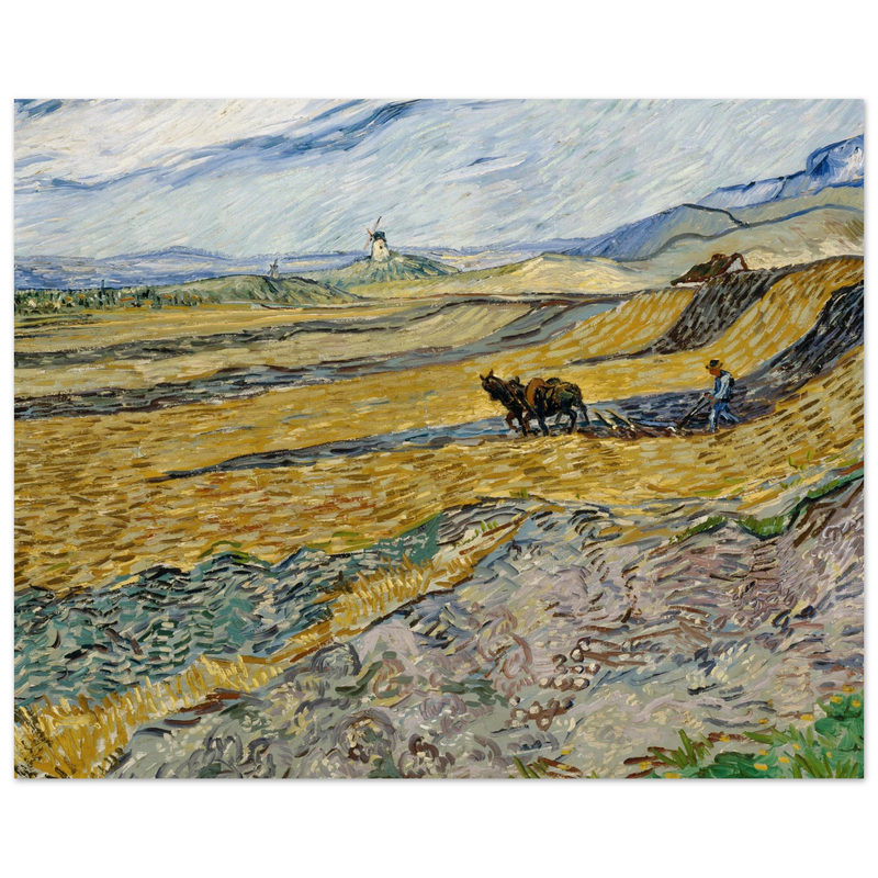 Enclosed Field with Ploughman by Vincent Van Gogh