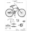 Vintage bicycle patent by Richard J Gatling 1894