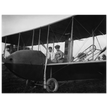 Katharine Wright aboard the Wright Model HS vintage aircraft
