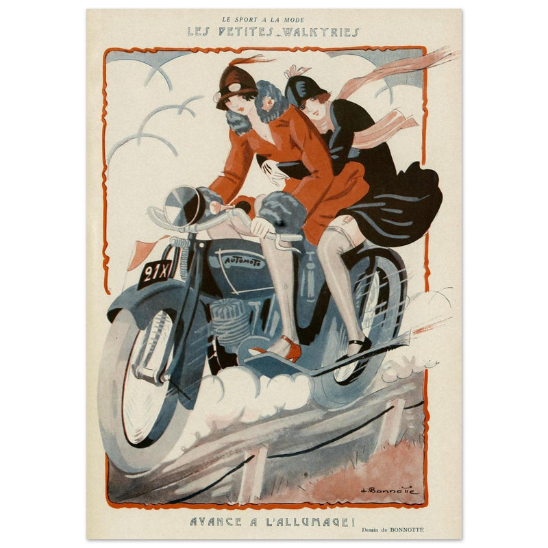 Avance a l'allumage vintage illustration printed in Fantasio by Léon Bonnotte.