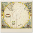 Southern pole ancient map. Polus Antarcticus by Jan Jansson . XVII century cartography.