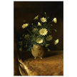 Yellow Daisies in a Brown Bowl antique painting reproduction by Martin Johnson Heade