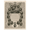 The Declaration of Independence and portraits of the United States  presidents. Walla rt decor