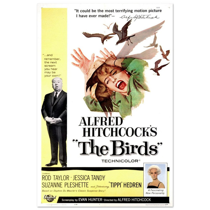 The birds by Alfred Hitchcock's movie poster.