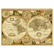Old World Map of 1651 by John Speed. Vintage Double Hemisphere cartography of the XVII century .