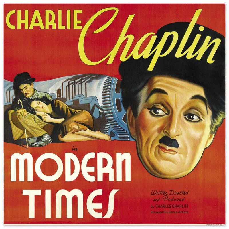 Charlie Chaplin Modern Times movie poster.