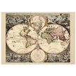 Antique world map print reproduction of the XVII Century. Orbis terrarum nova by Nicolaes Visscher II