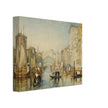 Venice the Rialto bridge in Italy. Antique painting by  Joseph Mallord William Turner.