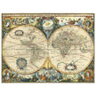 Ancient map of the world XVII Century Double Hemisphere globe map by Jacob Aertsz.