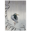 Quack in rain by Ohara Koson woodblock print reproduction.