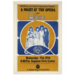 Queen a Night at the Opera concert poster. Performance at the Saginaw Civic Center in 1976.