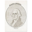 Declaration of Independence vintage print reproduction. George Washington president .
