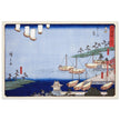 Miya Shichiri Ferry Crossing, Gate to the Atsuta Shrine, and Nezame Village by Utagawa Hiroshige