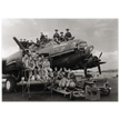 B-17 airplane with crew Hell's Angels. World war 2 poster.