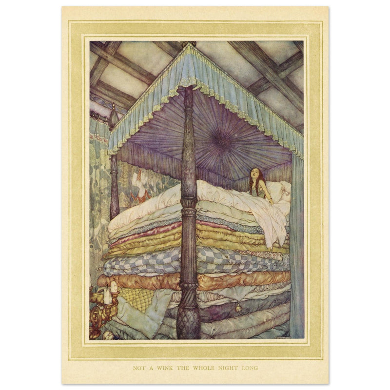 The Real Princess bu Edmund Dulac. After a fairy tale by Hans Andersen.