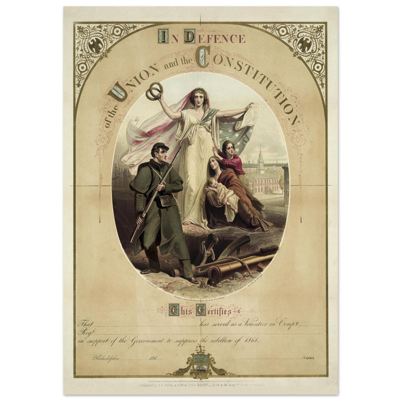 In defence of the Union and the Constitution vintage poster.