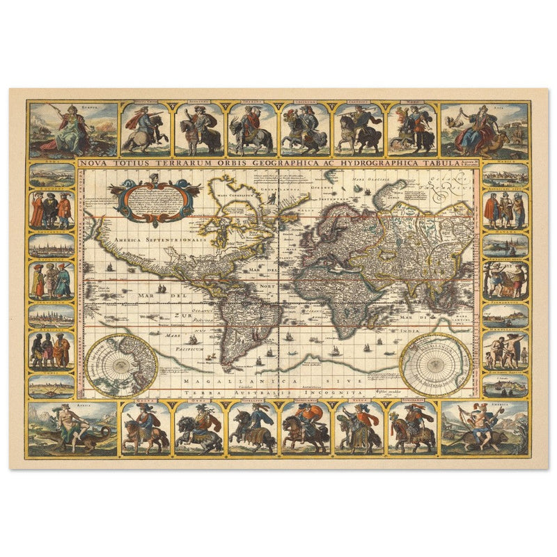 1652 Old World map Nova Totius Terrarum Orbis geographica ac hydrographica tabula by Nicolaes Visscher
