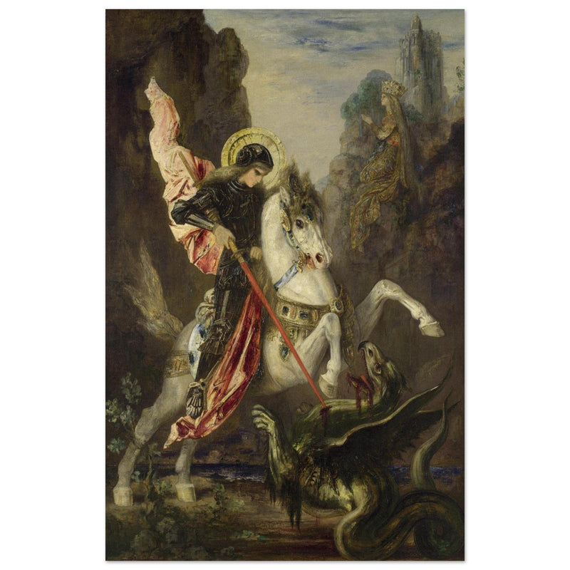 Saint George and the Dragon painting by Gustave Moreau