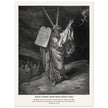 Gustave Dore The Bible engraving print . Moses coming down from Mount Sinai .