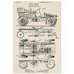 Motor Vehicle patent. Vintage car illustration.