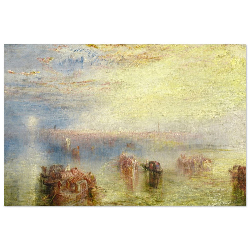 Approach to Venice by Joseph Mallord William Turner. Antique abstract painting of Venice Italy.