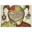 Ancient Fool's Cap World Map poster reproduction