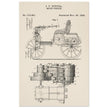 Motor Vehicle patent drawing by James Frank Duryea.