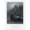 Gustave Dore illustration .The Body of Elaine on its way to King Arthur's Palace. Idylls of the King by Alfred Tennyson.