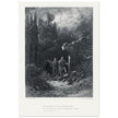 Gustave Dore illustration of King Arthur legends. Yniol Shows Prince Geraint His Ruined Castle. Idylls of the King by Alfred Tennyson
