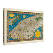 Old map of Manhattan New York City. Antique map reproduction of Manhattan of the 20's