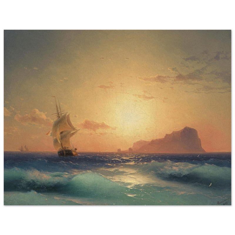 Ivan Aivazovsky  painting Sunset over Ischia