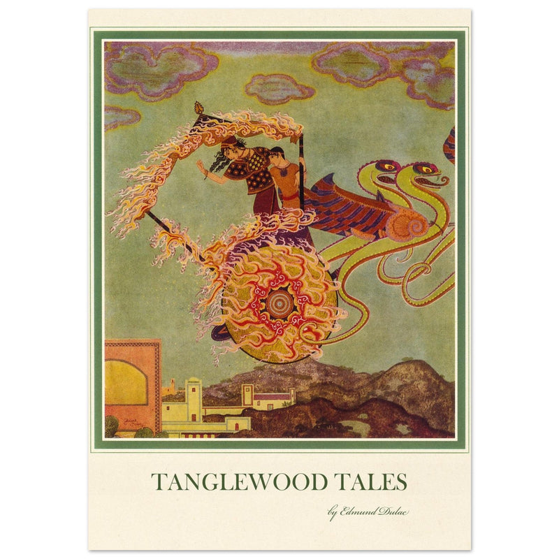Edmund Dulac Tanglewood Tales illustration. Myth of Phaeton driving the chariot of the sun.