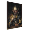 A jester with a cat antique painting reproduction by Studio of Jacob Jordaens.