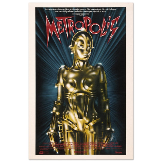 Metropolis vintage film poster . Fritz Lang masterwork movie. Historic films that changed our lives