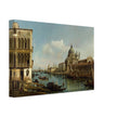 Grand Canal and Santa Maria della Salute in Venice Italy. Antique painting by Bernardo Bellotto 1743.