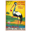 Ginjinha Cegonha portuguese cherry liqueur vintage ad print .  poster 1930