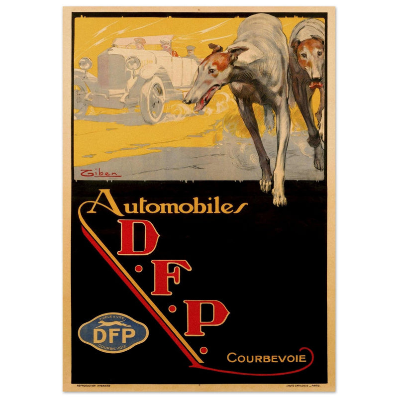 Doriot car vintage advertising poster  1910.
