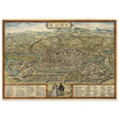 Ancient map of Rome with engravings by Georg Braun and Frans Hogenberg.